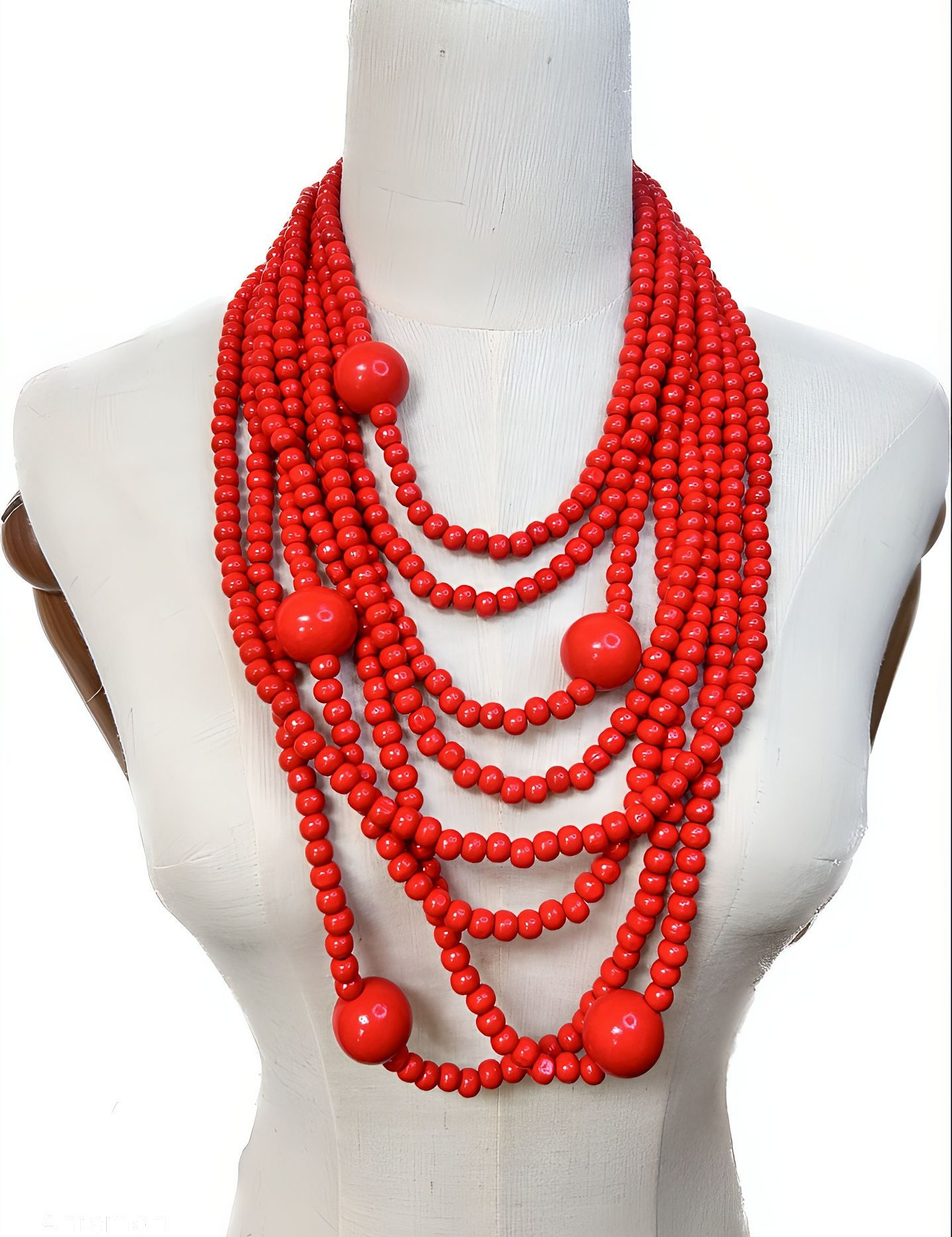 159g Weight Sweater Chain Classification Wood Chain Material 1 Piece Quantity Holiday, Daily Occasion Wood Material Round Pattern Women's Gender Beaded, Stoving Varnish Design Casual, Ethnic Style Style Casual Ethnic Style Round Wood Wholesale Sweater Chain 6