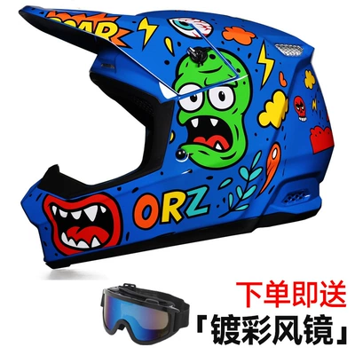 Standard 3C Certified Motorcycle Off-Road: Motorcycle Safety Supplies - blue-cthulhu-comes-with-goggles-s53-54cm