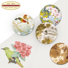 出口歐美花鳥系列木質餐墊 隔熱墊軟木餐墊裝飾畫來圖可批量