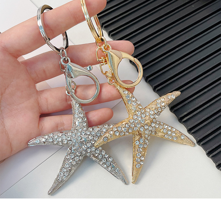 Cartoon Style Zinc Alloy Pentagram Women's Bag Pendant Keychain display picture 1