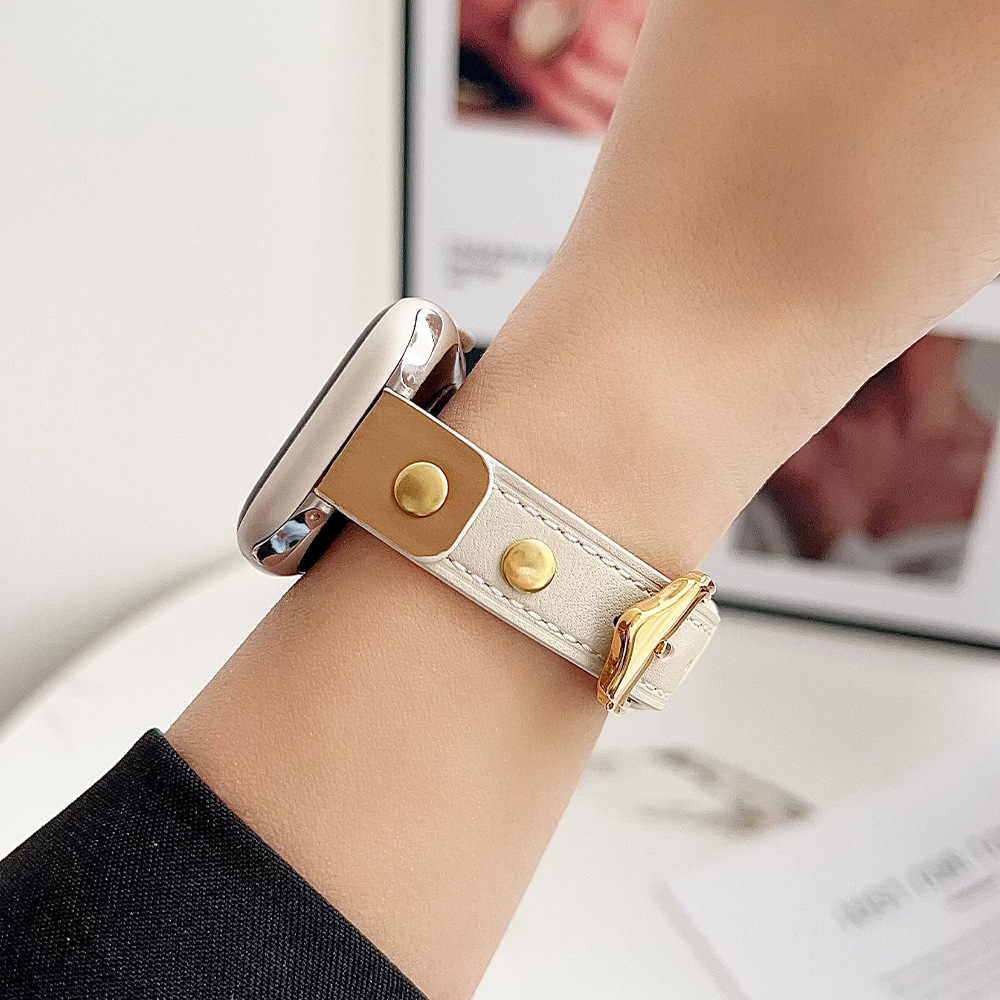 30g Weight Watch Strap Classification Genuine leather Material Round Pattern Casual, Simple Style Style Casual Simple Style Round Watch Strap 7
