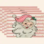 Temuクロスボーダークリスマス綿麻ダイニングマットキッチンテーブル飾り格子プリント断熱防水食器マットシンプル|undefined
