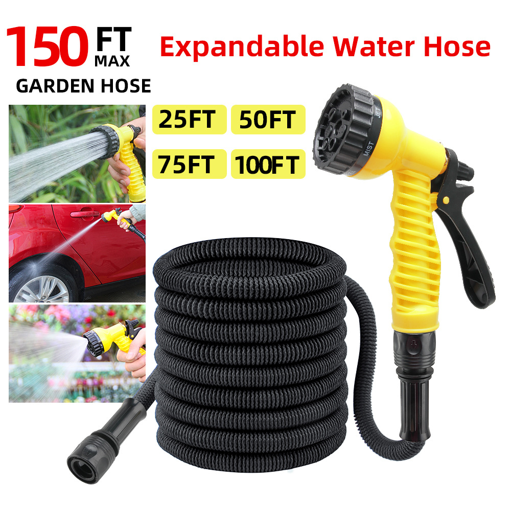 Sihirli Esnek Otomatik Teleskopik Su Hortumu Yüksek Basınçlı Temizlik Ev Kullanımı Araba Yıkama Bahçe Sulama Sistemleri Çiçek Sulama Tabancaları_voghion.com