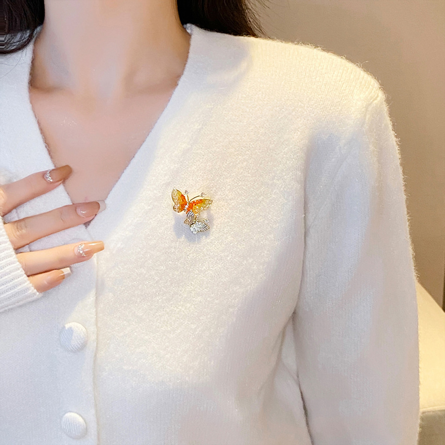 Kristall Schmetterling Brosche Für Damen Elegante Anstecknadel_voghion.com
