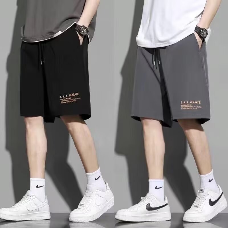 Pantalones Cortos Deportivos Casuales de Poliéster Holgado para Uso Diario