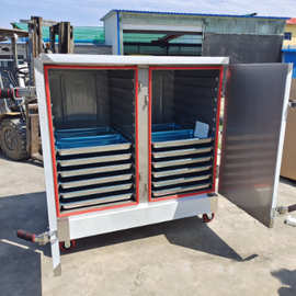 厂家单门4/12盘蒸饭柜 商用双门24盘三门36盘蒸饭车 72盘蒸箱图片