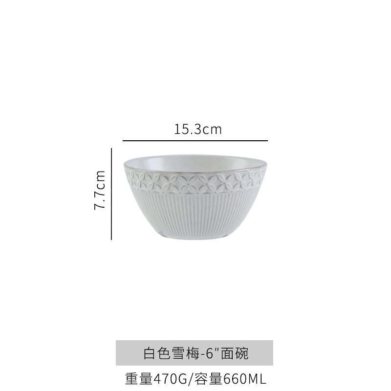 6 인치 국수 그릇