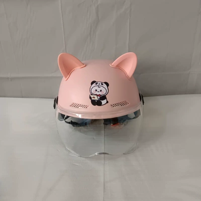 Motosiklet kaskı (dəbilqə), New national standard 3C adult simple - adult-light-pink-no-11-pink-cat-ears-hd-short-lens
