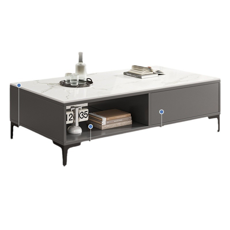 Gabinete de televisión de lujo ligero tablero de roca sala de estar sala de estar casa cabinet de televisión colgante dormitorio pequeño estilo simple y moderno