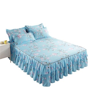 Cross-border supply double lace bed skirt three-piece Korean Simmons dust cover wholesale Amazon Southeast Asia