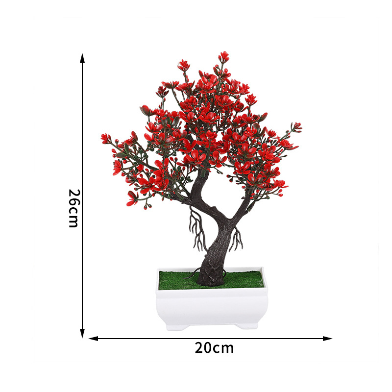 Nuevo estilo chino curvado Plum bonsai decoración hogar creativo medio-antiguo curvado ciruelo pasillo sala de estar simulación Decoración image 7