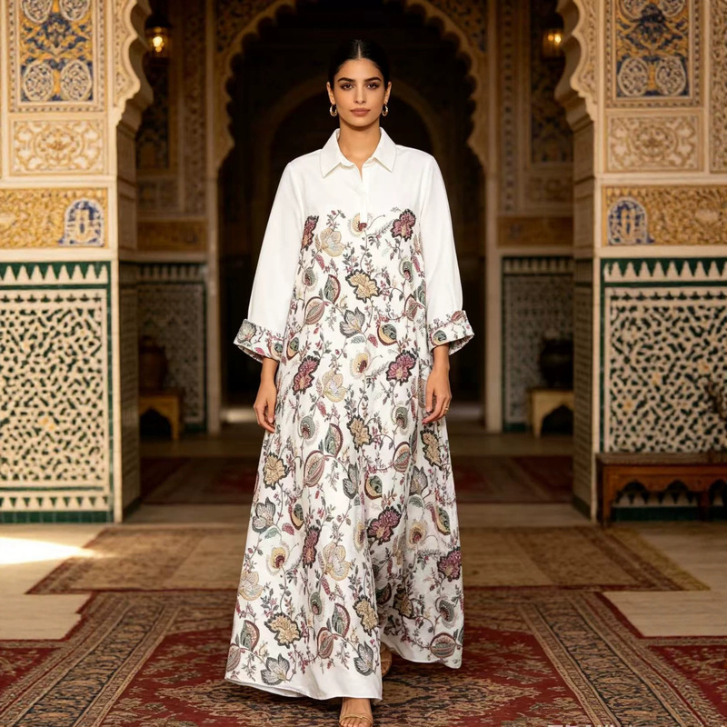 Cross-Border 2026 New Fashion Elegant Holiday European and American Print Style Dresses, Long Dresses, Clothing Cross-Border 2026 New Fashion Elegant Holiday European and American Print Style Dresses, Long Dresses, Clothing