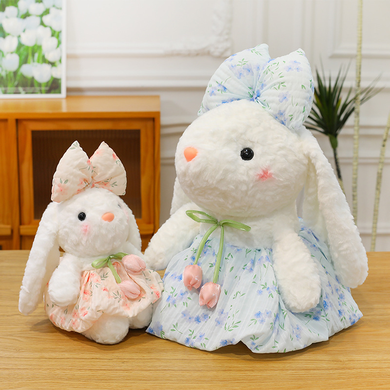 新しいチューリップの花のウサギのぬいぐるみのぬいぐるみの子供の誕生日プレゼント|undefined