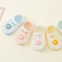 寶寶地板襪船襪女童花邊襪子嬰兒夏季薄款棉襪防滑兒童新生兒襪套