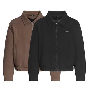 High-End Stylish Short Jacket for Men 2024 Spring and Autumn Niche Padded Shoulder Zipper Baseball Jacket Trendy Top