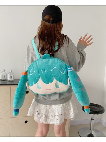 Cross-border wholesale women's plush Hatsune tote bag with crossbody strap, tutoring-style bag, and adorable Cinnamoroll-inspired Instagram-worthy hand-carrying backpack