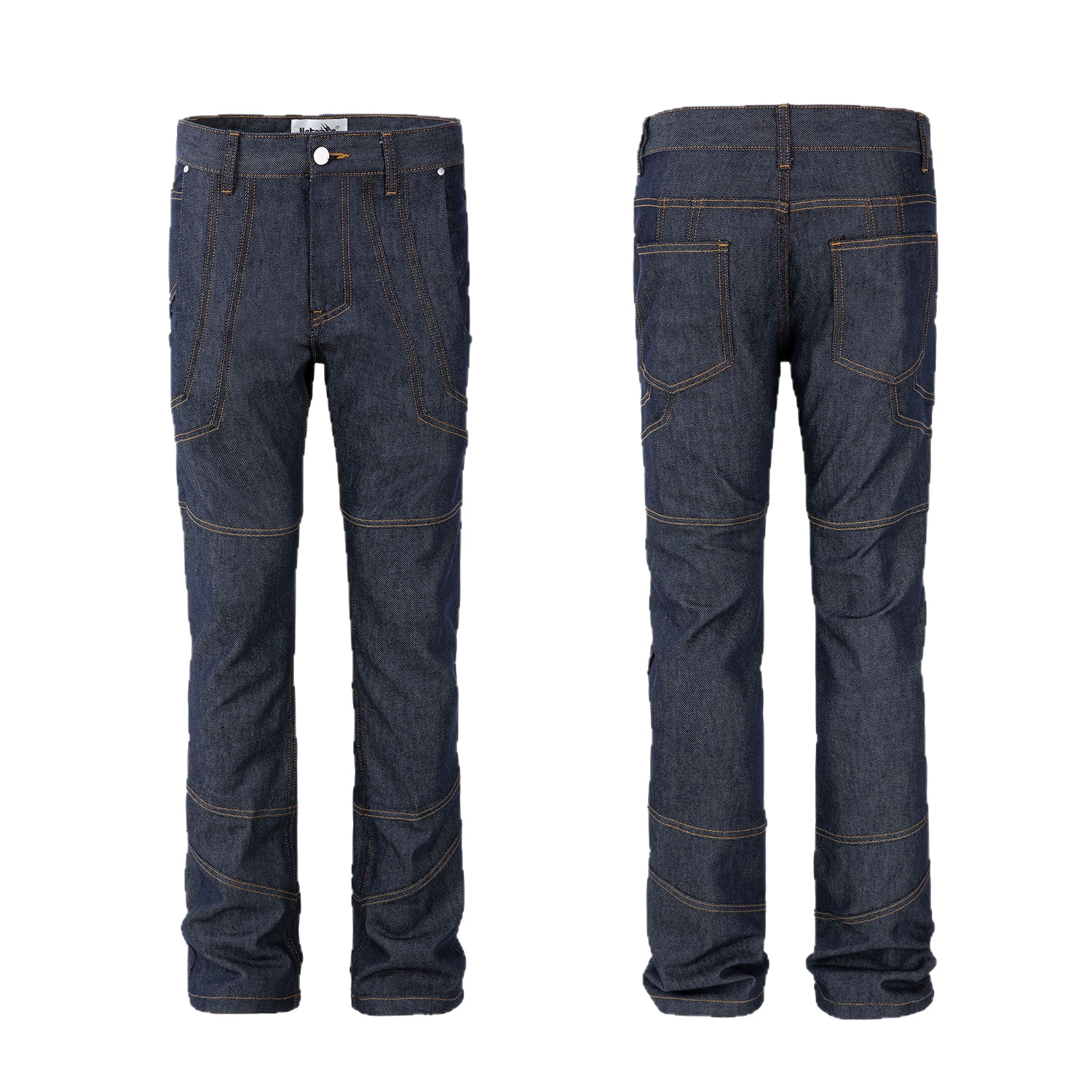 Three dimensional blue jeans, American style, slim fit