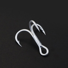 Reinforced blood tank three-hook high carbon steel long tip tin-plated anti-rust three-claw anchor hook Lua sequin fake bait hook sea fishing