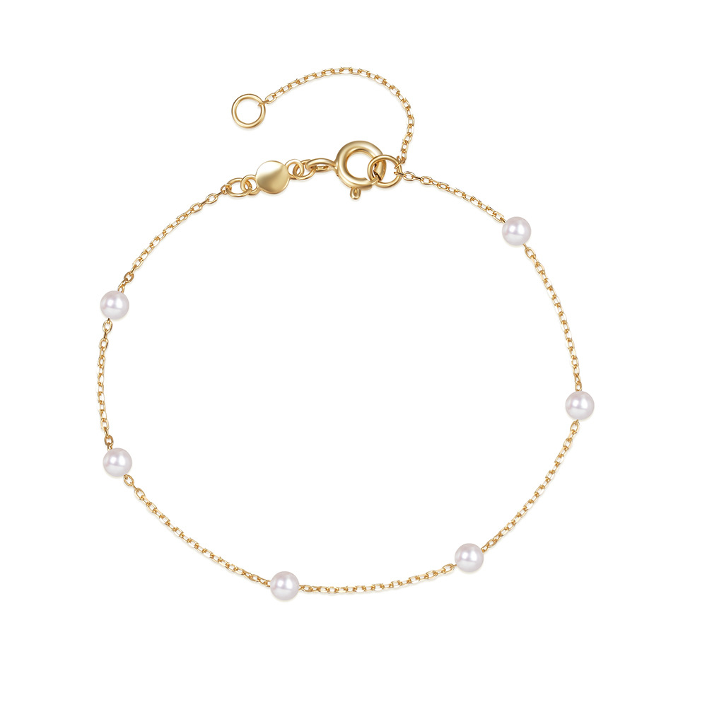 1 Piece 925 Sterling Silver Geometric Solid Color Pearl Bracelets display picture 8