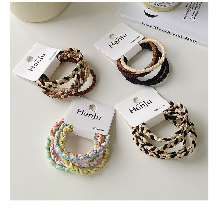 Fashion Twist Braid Simple Hair Rope High Elastic Hair Accessories display picture 4