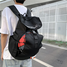 潮酷街头风ins大盖锁扣学生书包2022新款大容量双肩包批发