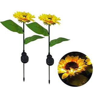 Outdoor sunflower solar LED garden decoration yard stake garden patio porch backyard decorative lights