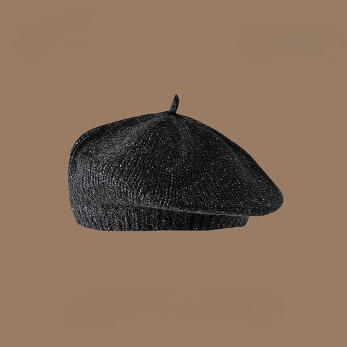 Japanese retro knitted woolen beret hat Korean version for men and women trendy British bud Japanese painter hat