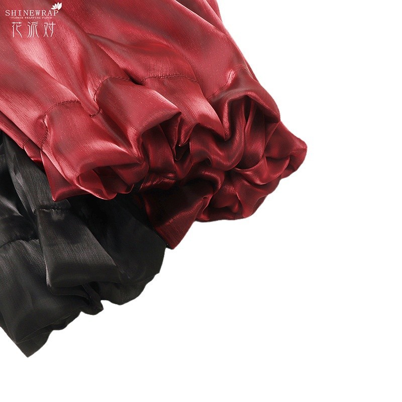 Fábrica de fiesta de flores al por mayor falda de diosa de alta densidad flor de embalaje de malla de hilo florista de color sólido paquete de malla de malla de cortina