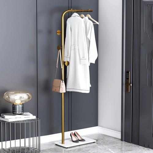 Simple small wardrobe living room hanger closet rack clothing hanging rack bag holder standing clothes hat rack home use