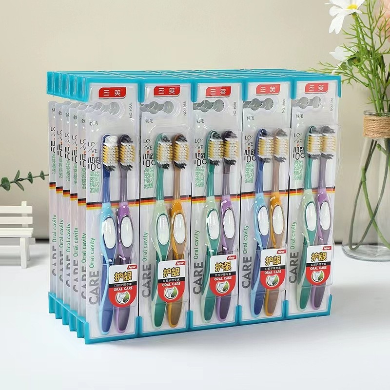 46 tipos de cepillo de dientes - 4 cepillo de dientes de pelo suave para adultos de alta calidad estudiantes de pelo fino decoración doméstica Yiwu productos al por mayor