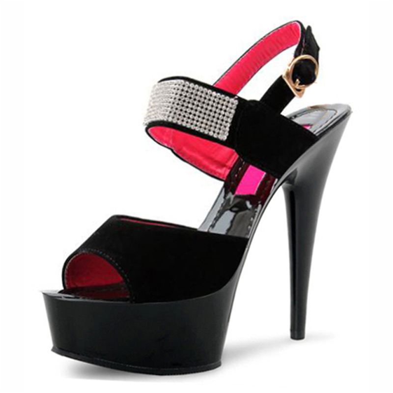 Sexy versátil con tacones delgados negros boca de pez temperamento sandalias de tacón alto para mujeres verano 2024 nuevo pequeño fresco