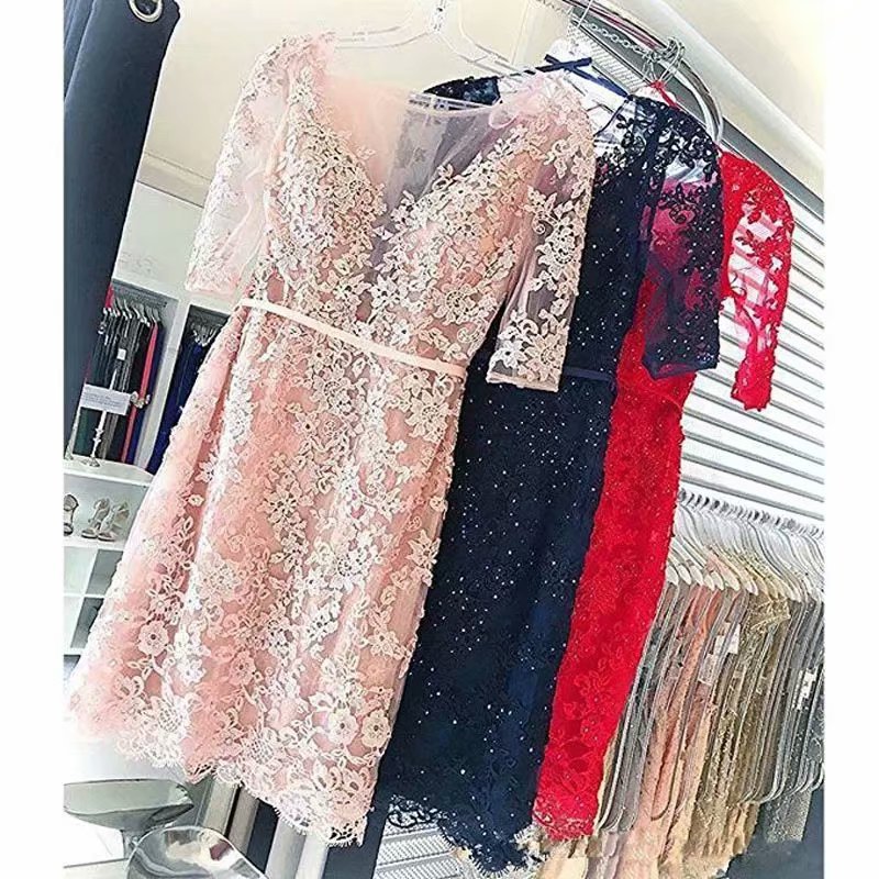 Comercio exterior europeo y americano Amazon AliExpress deseo vestido de noche de las mujeres falda de cadera corta vestido de noche de encaje
