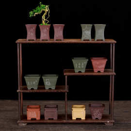 紫砂小花盆原矿高档手工刻绘微型迷你多肉竹子掌中宝小盆景盆批发