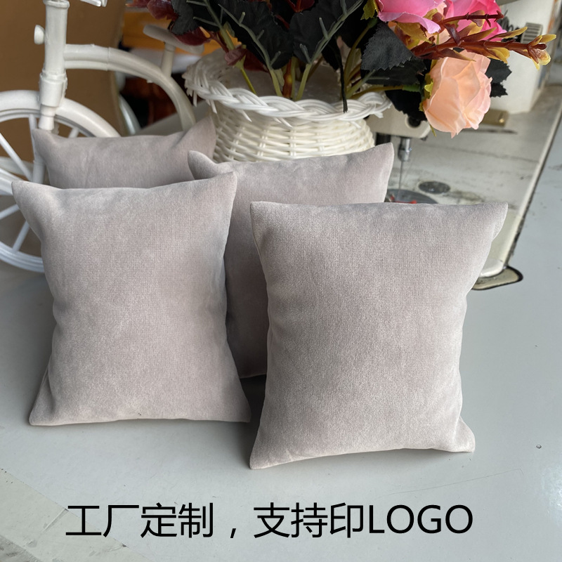 东莞源头厂家订制枕头包 展示手表戒指方形棉花内芯绒布小枕头