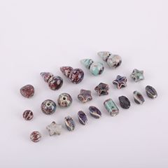 エメラルドグリーンセラミックビーズカタツムリ犬の爪スタービーズアクセサリー手作り材料 diy ルースビーズブレスレットアクセサリー卸売