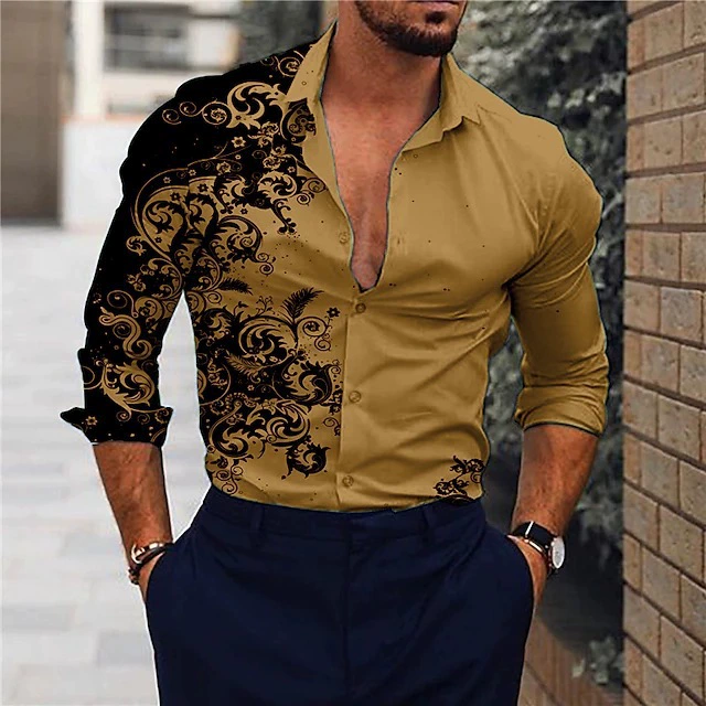 Autumn shirt, 2023, for import, gradient, 3D
