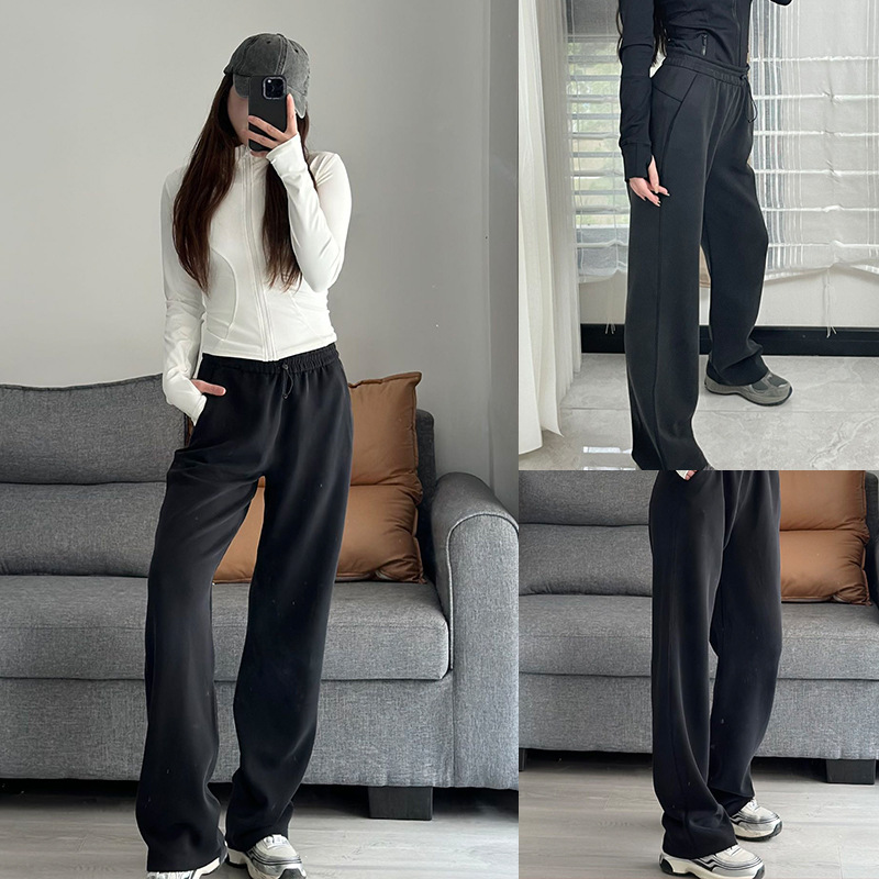 ルル レディース ストレート エアーパンツ ソフトストリーム ワイドレッグ スリム モーダル カジュアル ルーズ ハイウエスト カジュアルで多用途