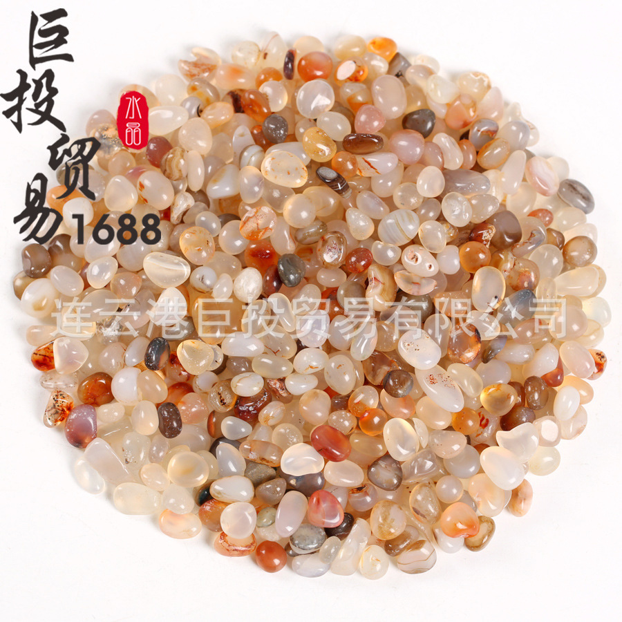100 tipos de piedra triturada de 7 - 9mm cristal natural jade ágata espécimen de piedra preciosa marco de fotos transfronterizo mano suministro Amazon