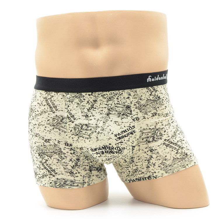 Cross-border Four Seasons Pure Modal Cotton Ice Silk Texture Breathable Straight Leg Shorts Youth Four Corner Shorts Head Men's Underwear