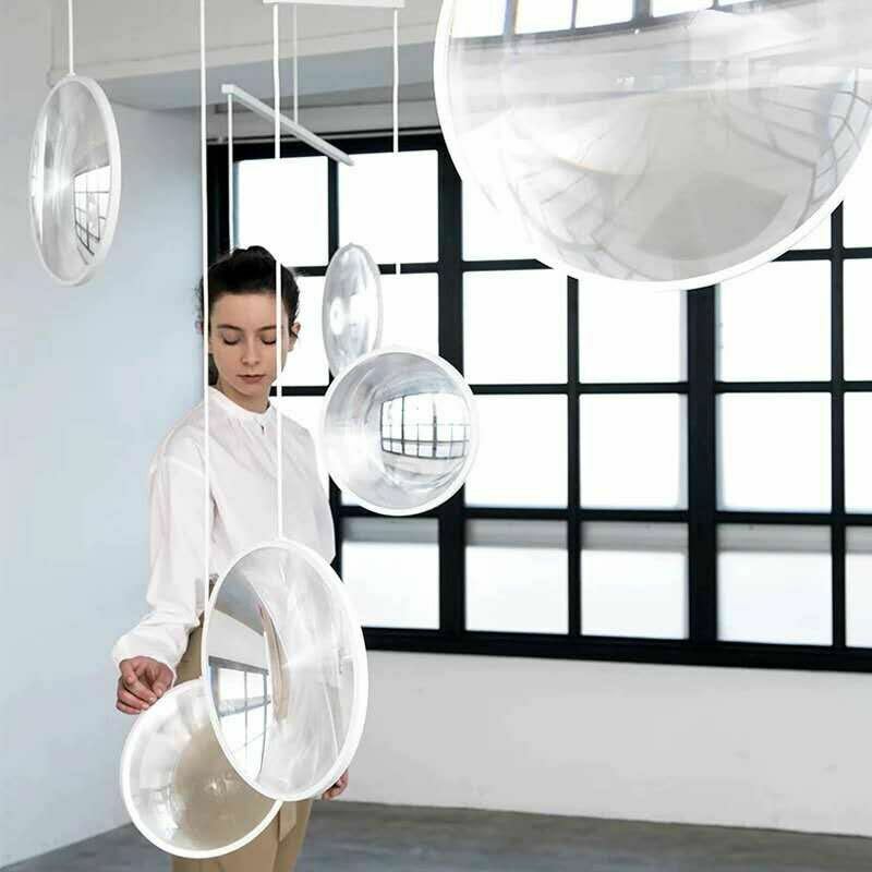 缩小镜菲涅尔透镜亚克力缩小广角扩大视野瘦脸魔镜LED缩小镜 ly