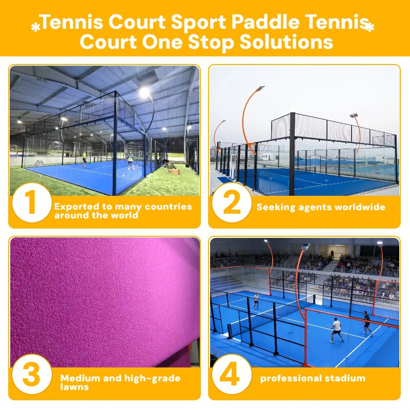 Customized Paddel Court Outdoor Factory Panoramic Tennis Court Padel Customized Paddel Court Outdoor Factory Panoramic Tennis Court Padel