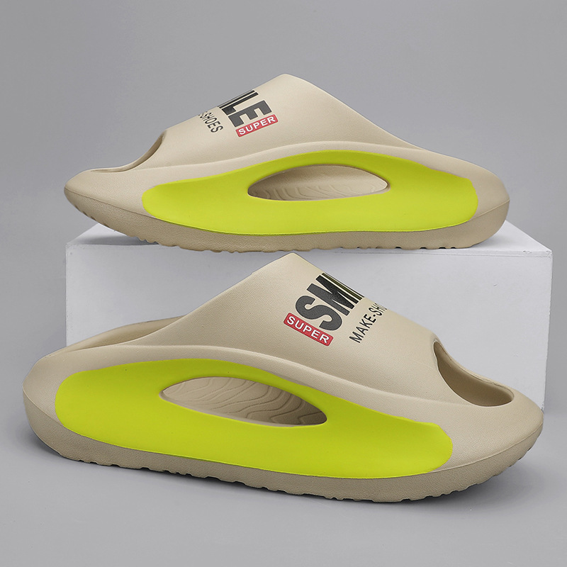 Zapatillas de verano nuevo hombre simple versátil con suela gruesa antideslizante para hombres zapatillas de playa casuales zapatillas