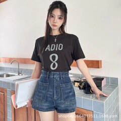 Nanyou Haoding D Home 24 夏モデル番号 8 リバースプリント古い軽量通気性生地快適なラウンドネック半袖 T シャツ