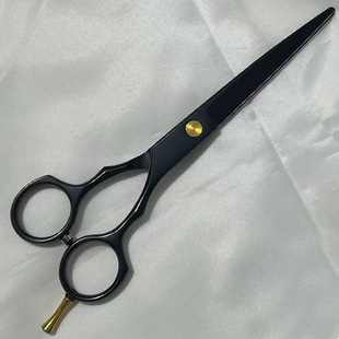 Foreign trade black paint tail Ding flat scissors haircut scissors tooth scissors thin hairdressing scissors bangs factory outlets