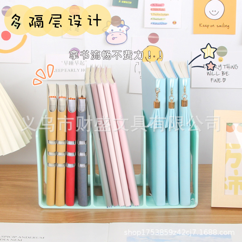 4-Columna 3-columna ins alto-aspecto creativo transparente multi-capa libro soporte de estudiante escritorio libro caja de almacenamiento artefacto libro