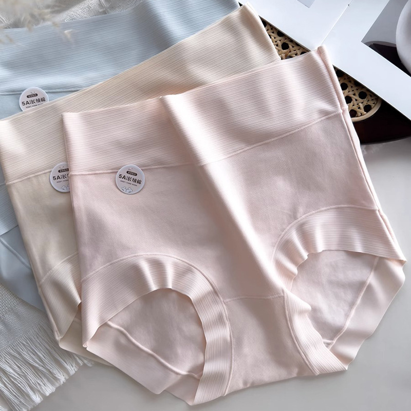 5A antibacterial long velvet cotton underwear High Waist Seamless belly contracting sheath comfortable breathable boxer shorts women's briefs