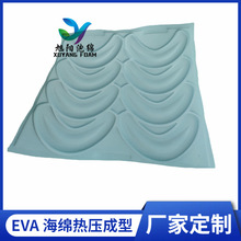 海绵贴布定型半圆EVA冷热压缓冲垫高密度海绵异形加工EVA模压成型