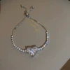 Серебристый, сердечко (цепочка)