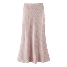 2026春季新款女装蝴蝶提花斜裁工艺鱼尾裙A字半身裙长裙子3K1SB49