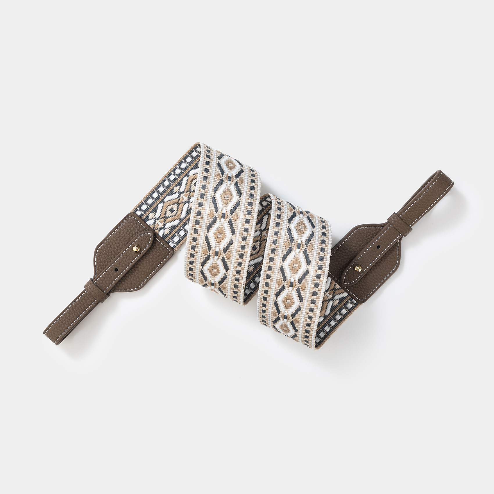 Elephant gray gold buckle